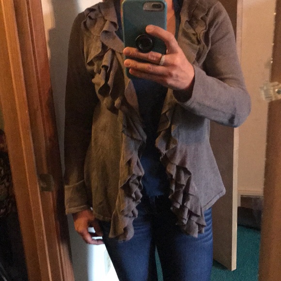 Grace Elements Sweaters - Grace elements ruffled cardigan